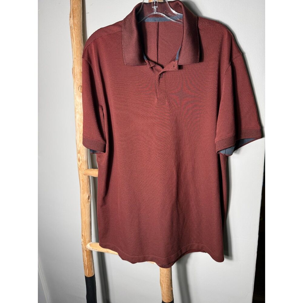Lululemon Golf Polo Mens XL Burgundy Live in Practice Casual Shirt Active